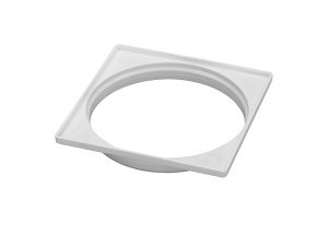 Porta Grelha Quadrado Branco para Caixa Sifonada