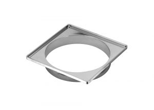 Porta Grelha Quadrado Cromado para Caixa Sifonada