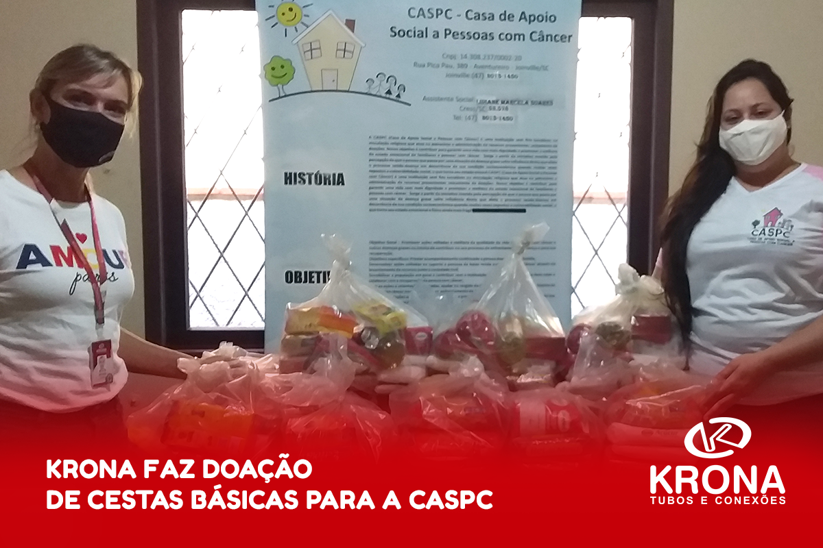 Krona faz doação de cestas básicas para a CASPC
