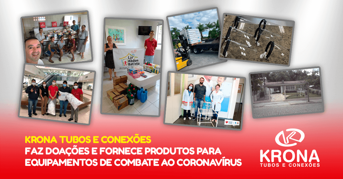 Krona faz doações e fornece produtos para equipamentos de combate ao coronavírus
