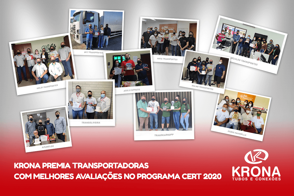 Krona premia transportadoras no programa CERT 2020