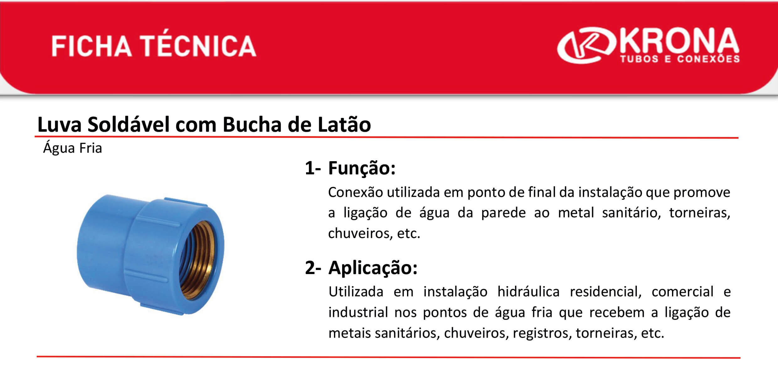 Ficha Técnica – Luva Soldável com Bucha de Latão