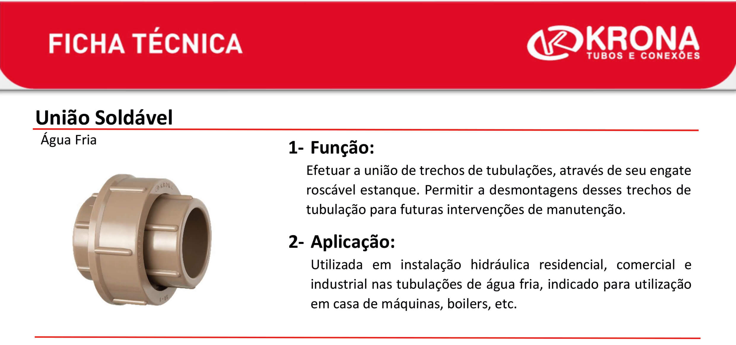 Ficha Técnica – União Soldável