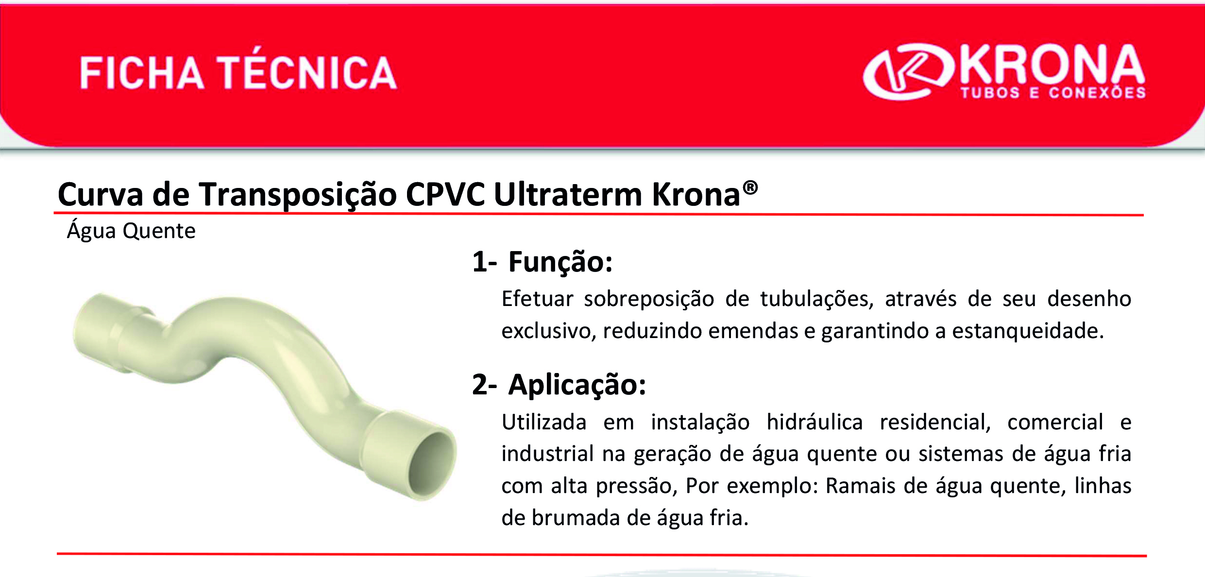 Ficha Técnica – Curva Transposição CPVC Ultraterm Krona®