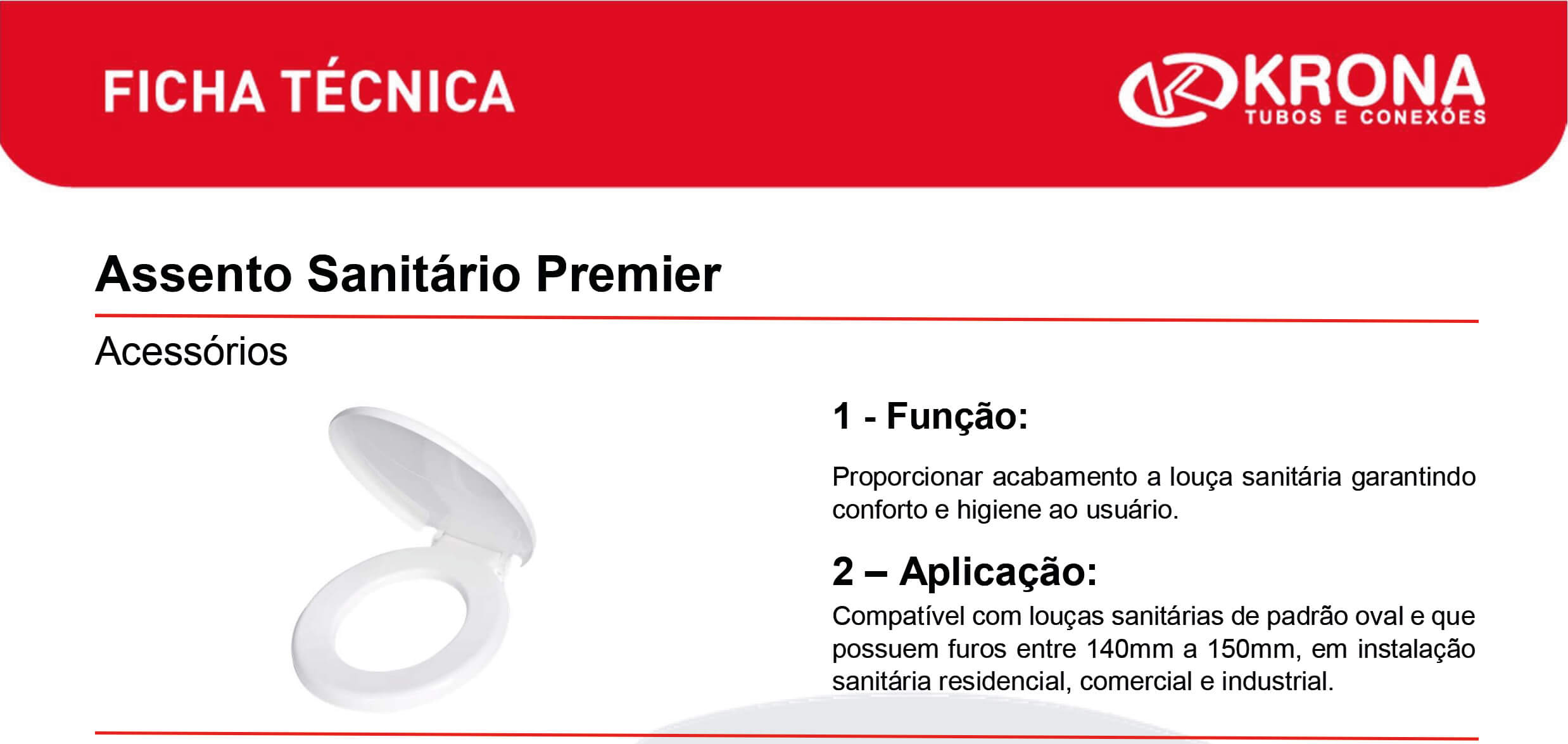 Ficha Técnica – Assento Sanitário Premier