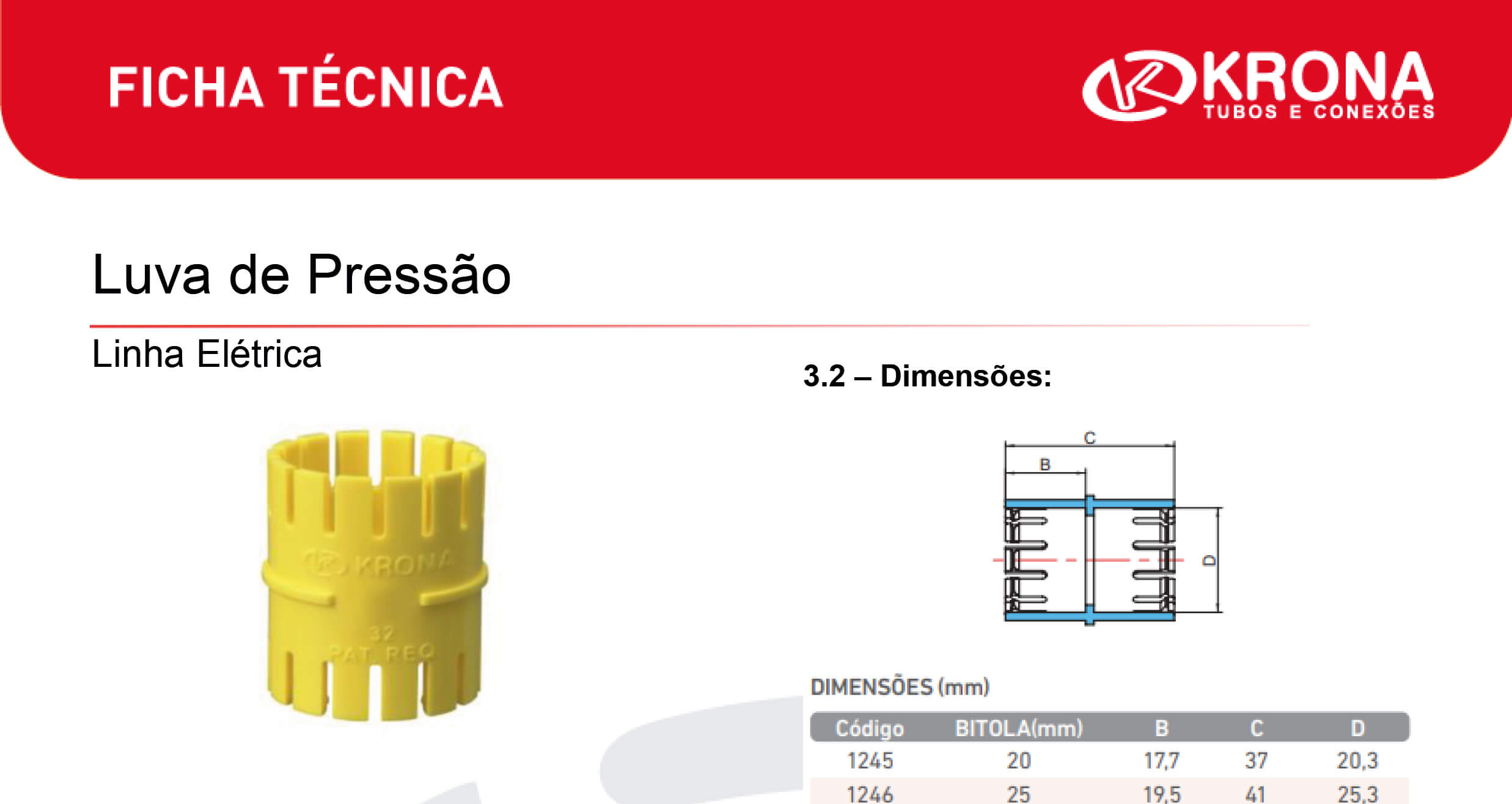 Ficha Técnica-Luva de Pressão