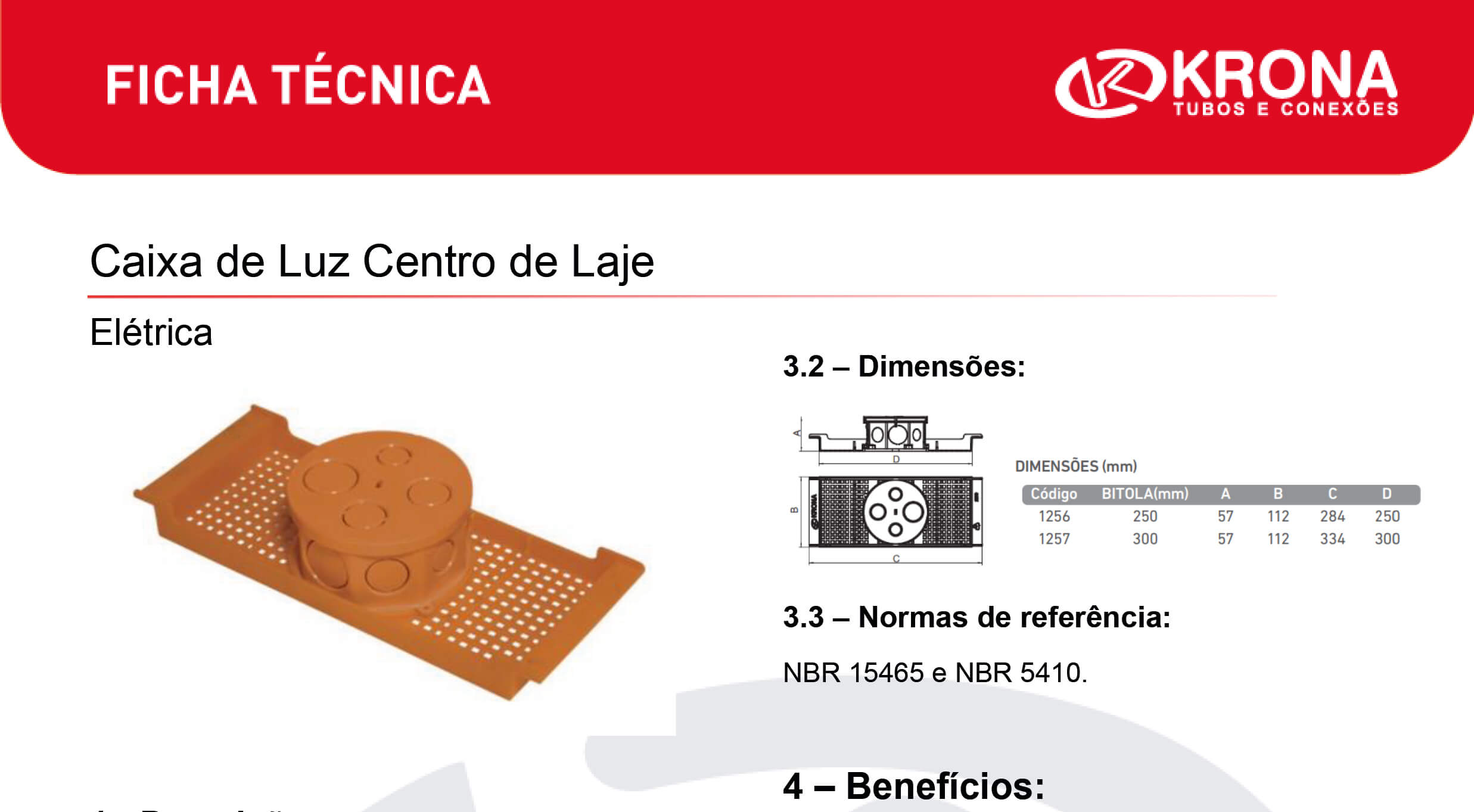 Ficha Técnica-Caixa de Luz centro de laje