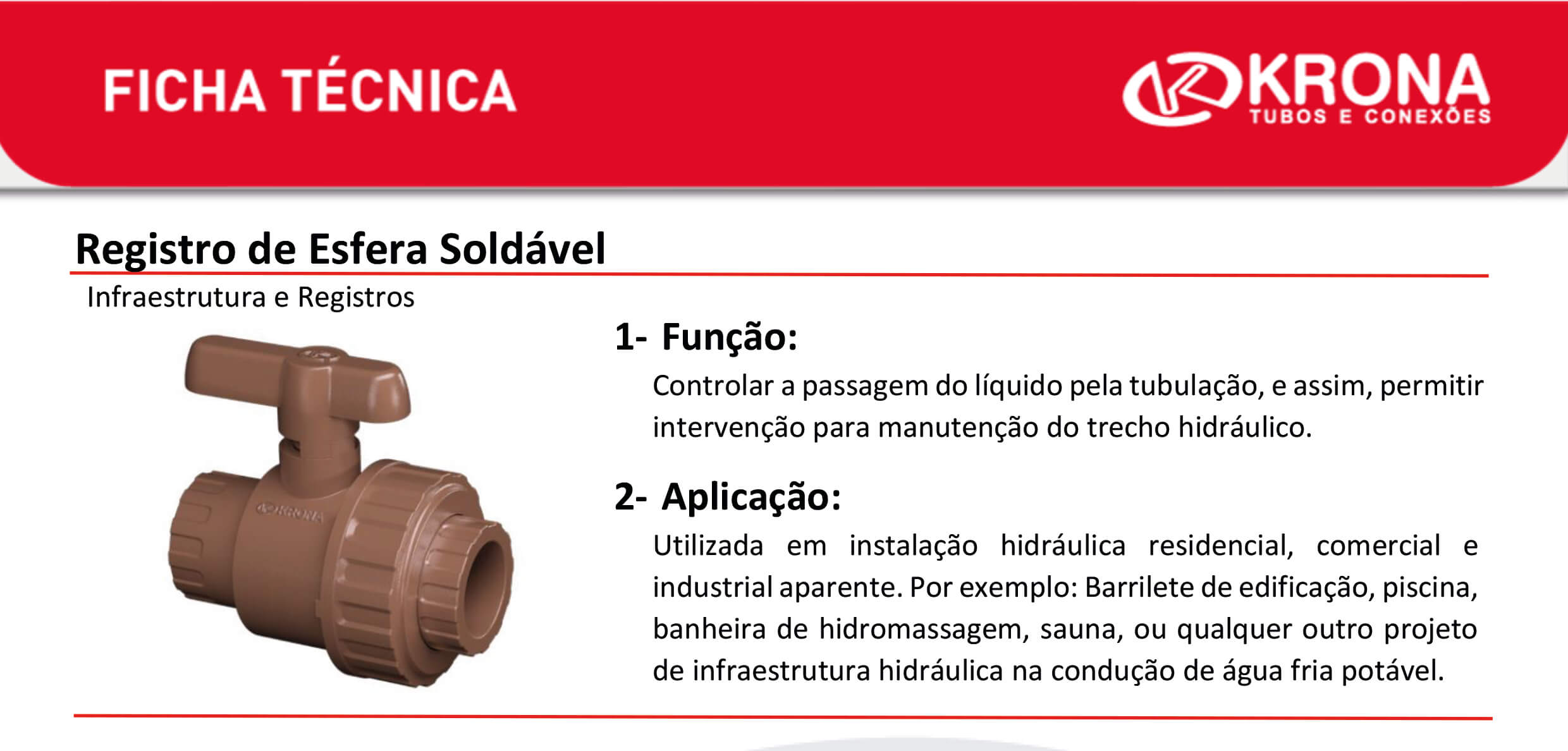 Ficha Técnica – Registro de Esfera Soldável