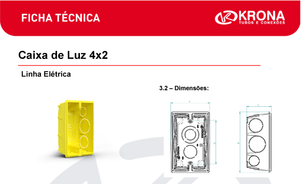 Ficha Técnica – Caixa de Luz 4×2