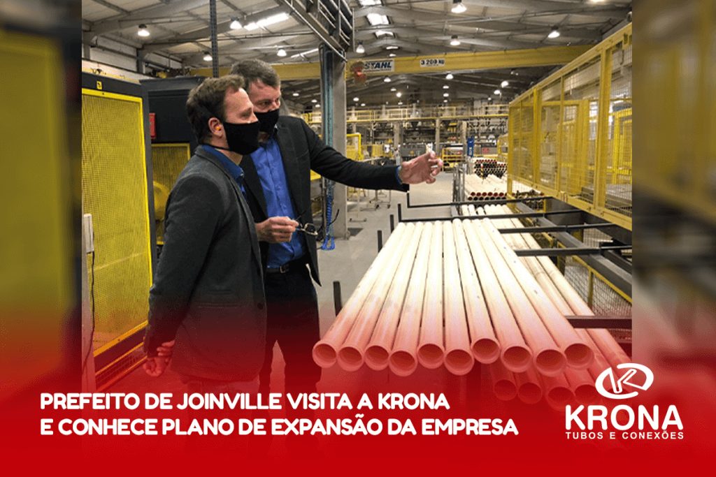 Prefeito de Joinville visita a Krona e conhece plano de expansão da empresa
