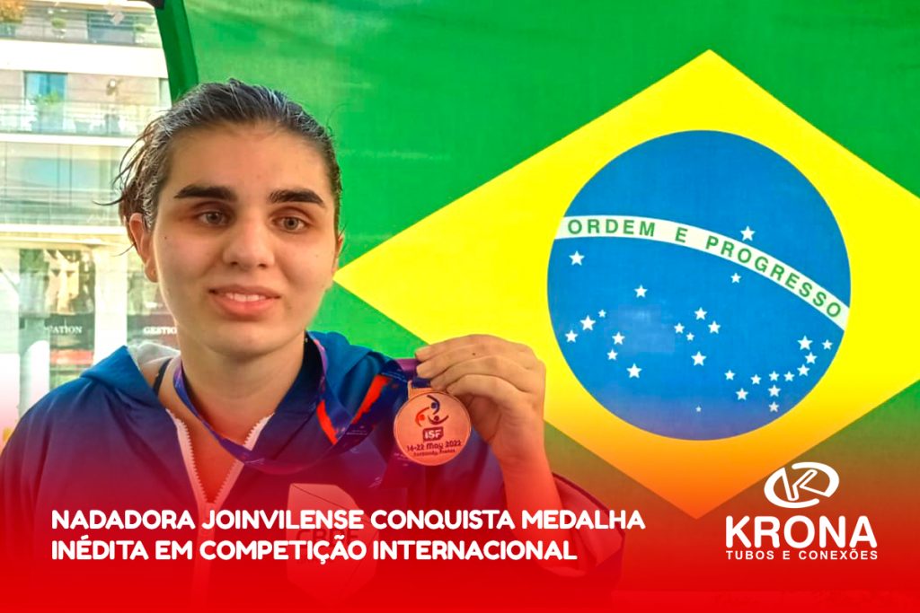 Nadadora joinvilense conquista medalha inédita em competição internacional