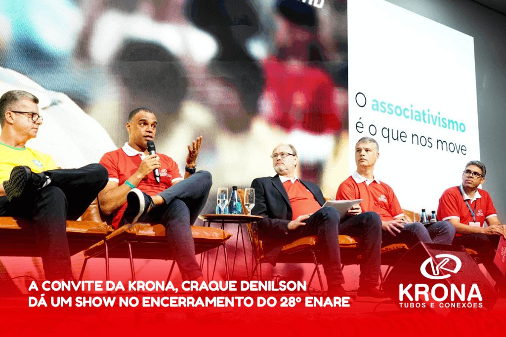 A convite da Krona, craque Denilson dá um show no encerramento do 28º Enare