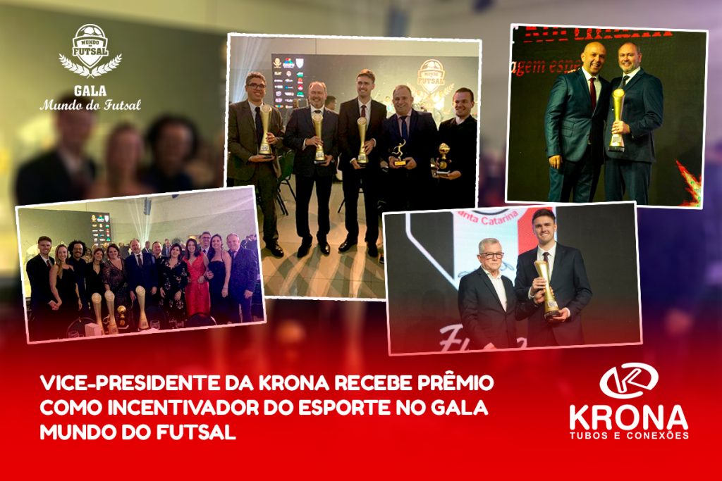 Vice-presidente da Krona recebe prêmio como incentivador do esporte no Gala Mundo do Futsal