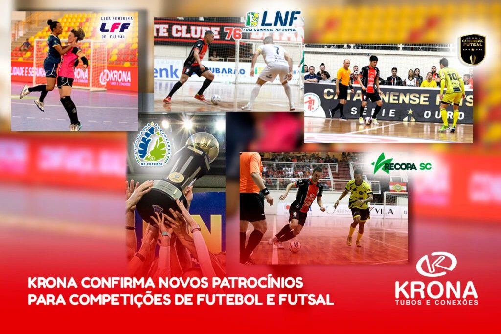 Krona confirma novos patrocínios para competições de futebol e futsal