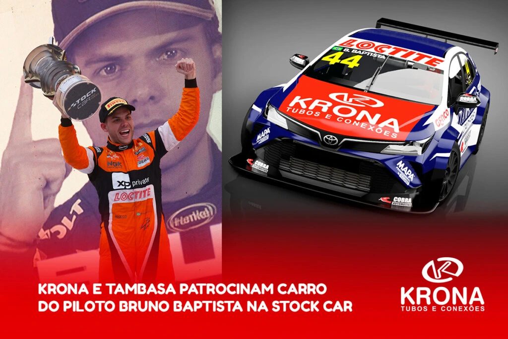 Krona e Tambasa patrocinam carro do piloto Bruno Baptista na Stock Car