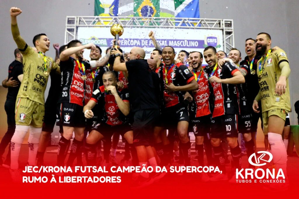JEC/Krona goleia, conquista Supercopa e vaga na Libertadores de Futsal