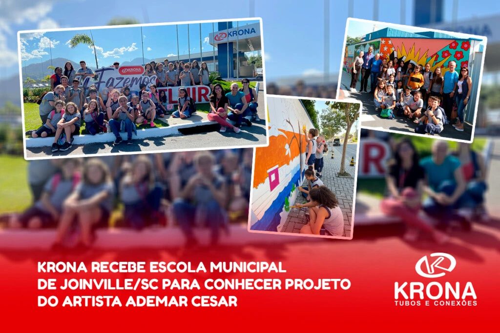 Krona recebe Escola Municipal de Joinville/SC para conhecer Projeto do Artista Ademar Cesar