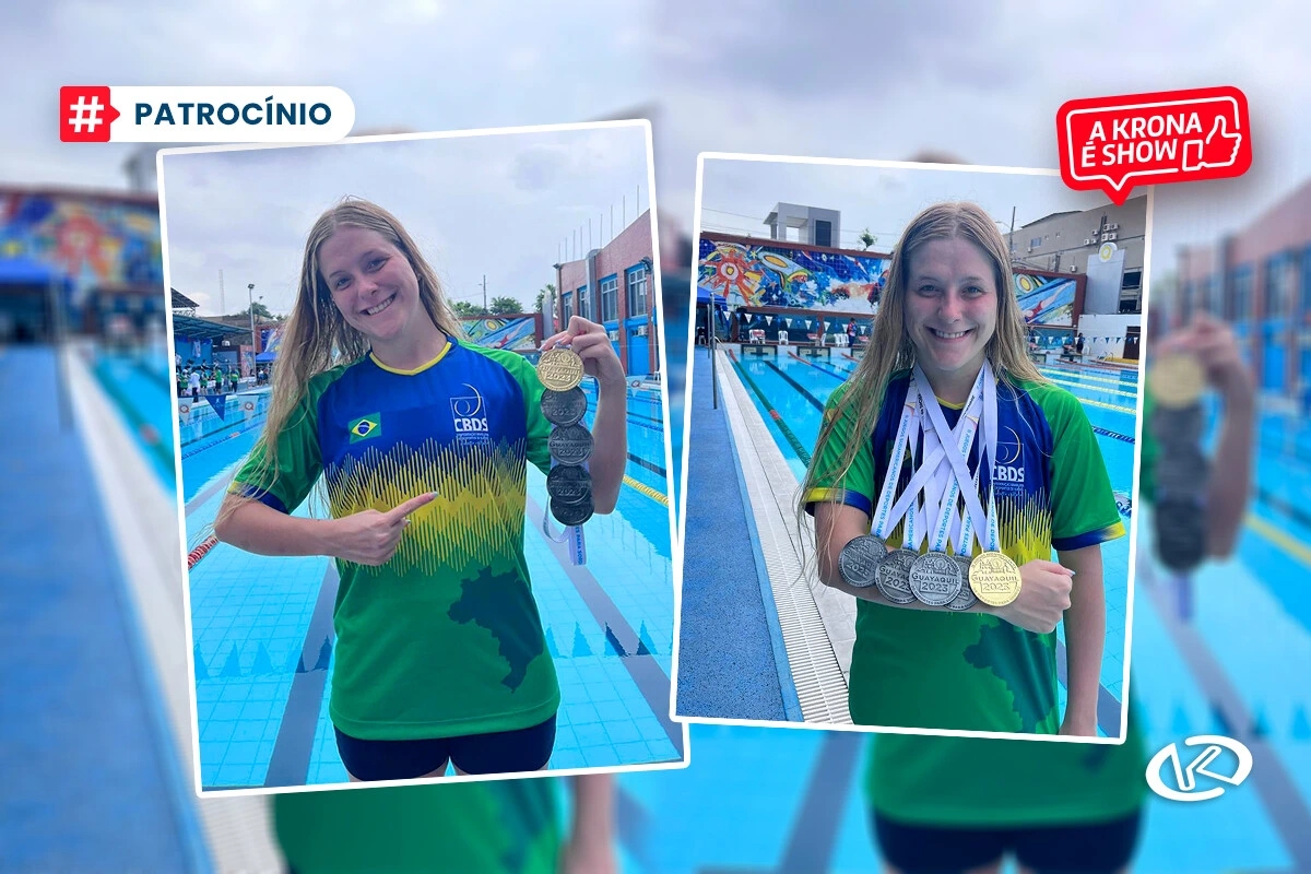 Mariana de Andrade de Mello, conquistou cinco medalhas durante os Jogos Sul-Americanos de Desportos para Surdos.