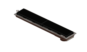 Ralo Linear PVC Seco 50 cm Saída Extremidade Acab. Preto